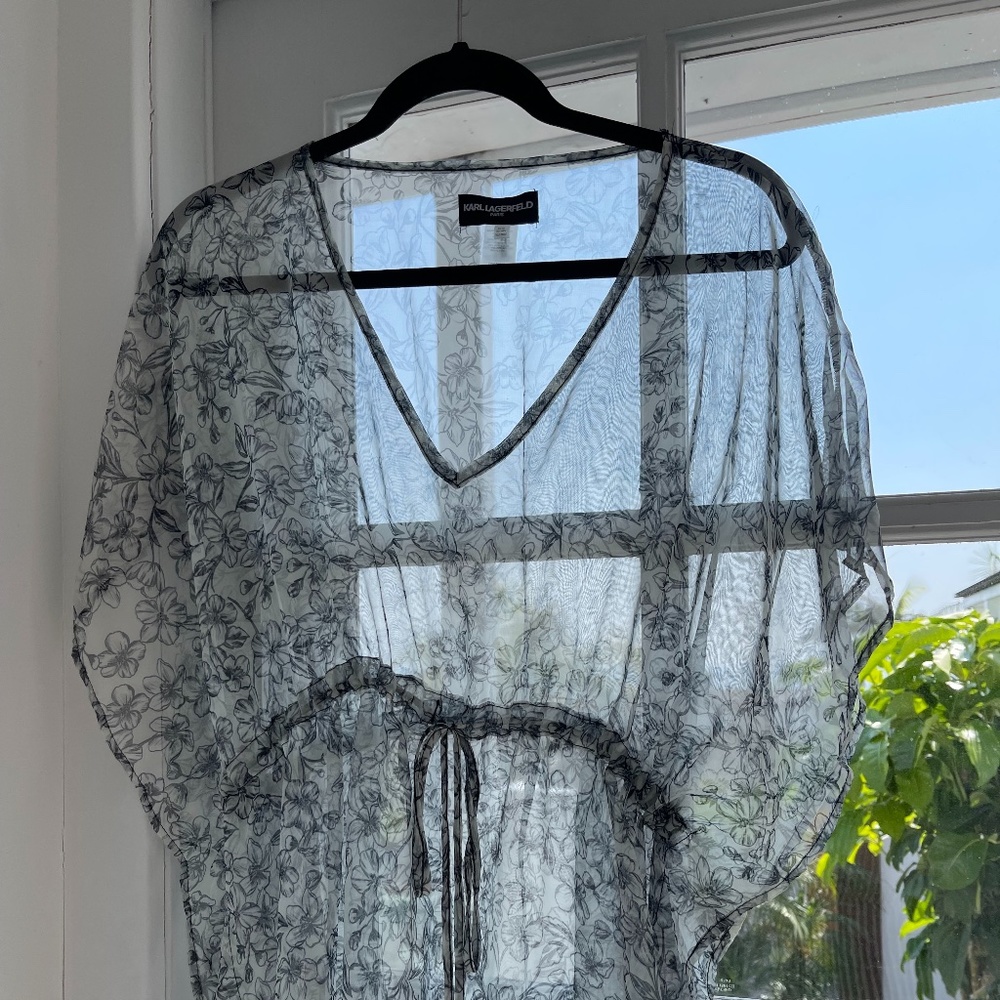 Karl Lagerfeld Sheer swimsuit cover up